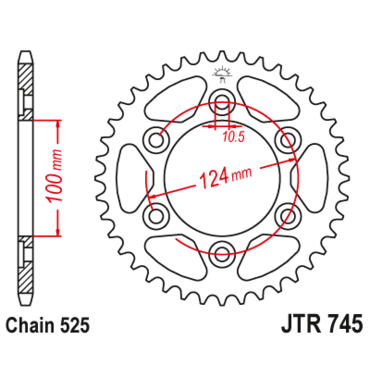 Звезда ведомая JTR745 39 - миниатюра 1