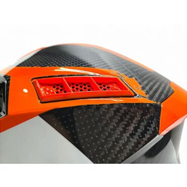 AiM Шлем RH855 Carbon Terrain Black Orange - миниатюра 2