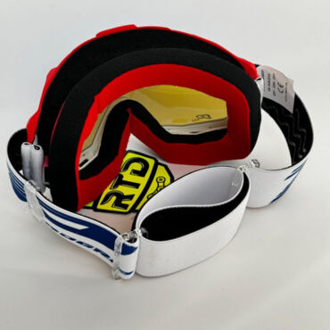 Очки Progrip Atzaki 3201 FL Red White Multilayer Mirror Blue Lens (синяя зеркальная линза 3246C) - миниатюра 1