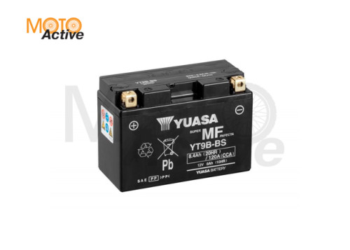 Мотоциклетная аккумуляторная батарея Yuasa Maintenance Free VRLA YT9B BS(CP), 8 Ач - фото 1