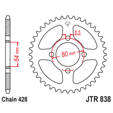 Звезда ведомая JTR838 31 - миниатюра 1