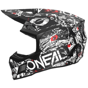 Oneal Шлем кроссовый 3Series Attack V.24 белый черный - миниатюра 2