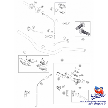 KTM Кнопка старт GREY 13 EXC 04 23 ( 78111074000 / 59411074000 ) - миниатюра 2