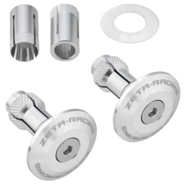 Заглушки в руль ZETA 35mm 2pcs Silver, ZE48 7101 - миниатюра 1