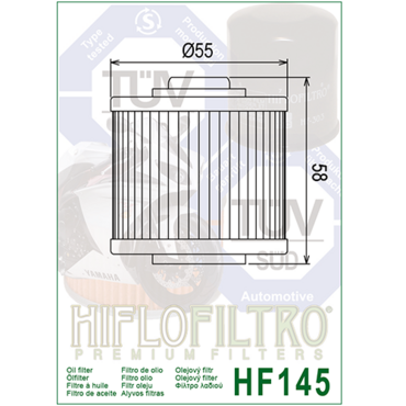 Hi Flo Масляный фильтр HF145 - миниатюра 2