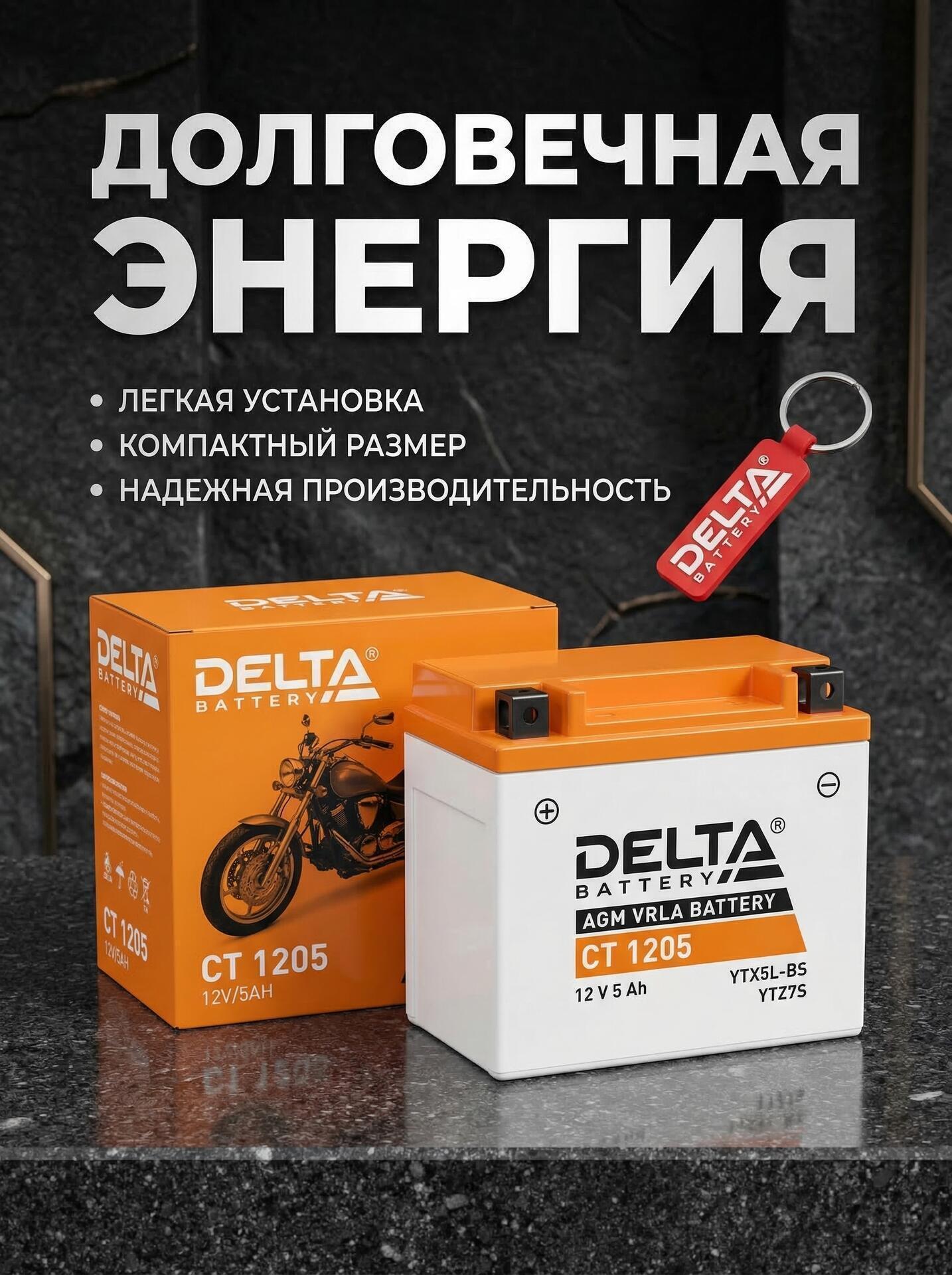 Аккумуляторная батарея Delta СТ1205 - фото 2