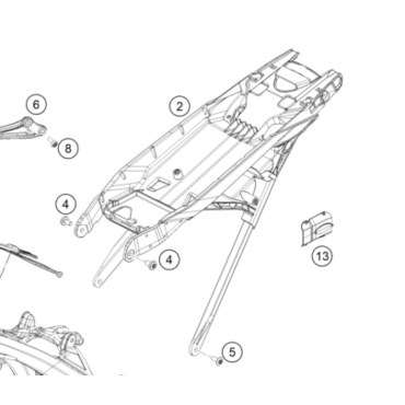 Подрамник KTM OEM A46003002000Replica SX F 2023+ EXC 2024+ - миниатюра 1