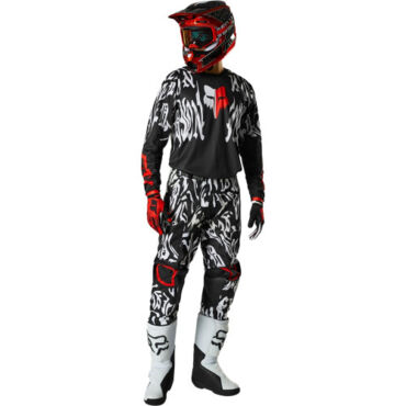 Fox Мотоштаны подростковые Fox 180 Peril Black Red - миниатюра 2