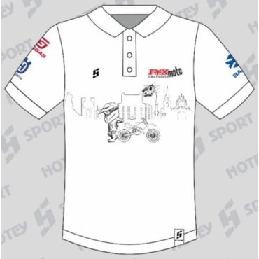 Футболка поло детская FOX MOTO, white (128 7 8Y, Детская Повседневная) - миниатюра 1