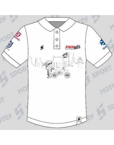 Футболка поло детская FOX MOTO, white (128 7 8Y, Детская Повседневная)