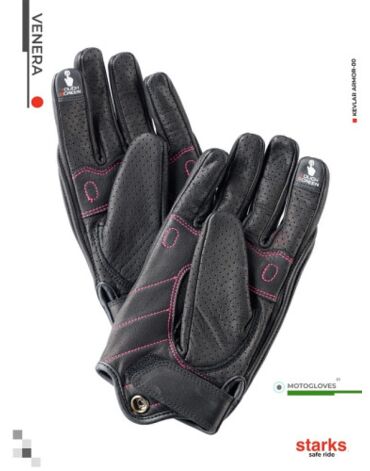 Мотоперчатки STARKS Venera, black (M, Взрослая  Дорожная)