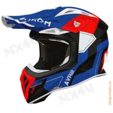Кроссовый шлем Aviator Ace 2 Shield Blue Red Gloss - миниатюра 1