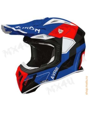 Кроссовый шлем Aviator Ace 2 Shield Blue Red Gloss
