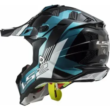 Мотошлем MX700 SUBVERTER EVO MAX черно бирюзовый - миниатюра 1