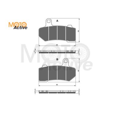 Тормозные колодки GOLD FREN Sintered S33  271 - миниатюра 1