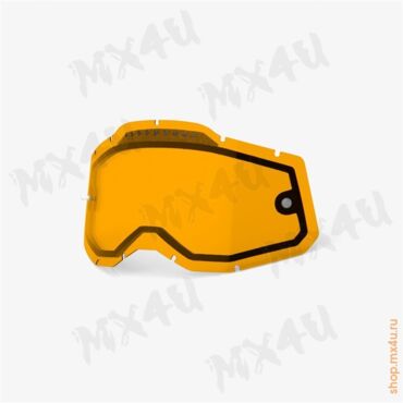 Линза двойная 100% RC2 AC2 ST2 незапотевающая - оранжевая - миниатюра 1