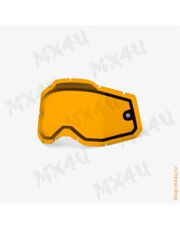 Линза двойная 100% RC2 AC2 ST2 незапотевающая - оранжевая