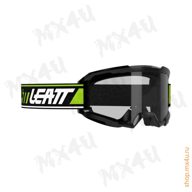 Маска кросс Vizion 2.5 Black Neon Yellow Clear 90 VLT - фото 1