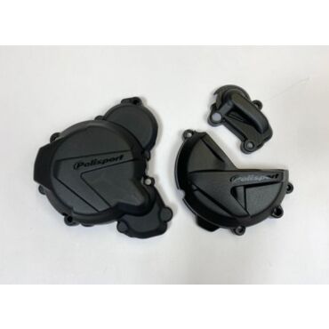 Комплект защиты крышек сцепления, генератора и помы Polisport GasGas EC 250 300 21 23 черн. - миниатюра 1