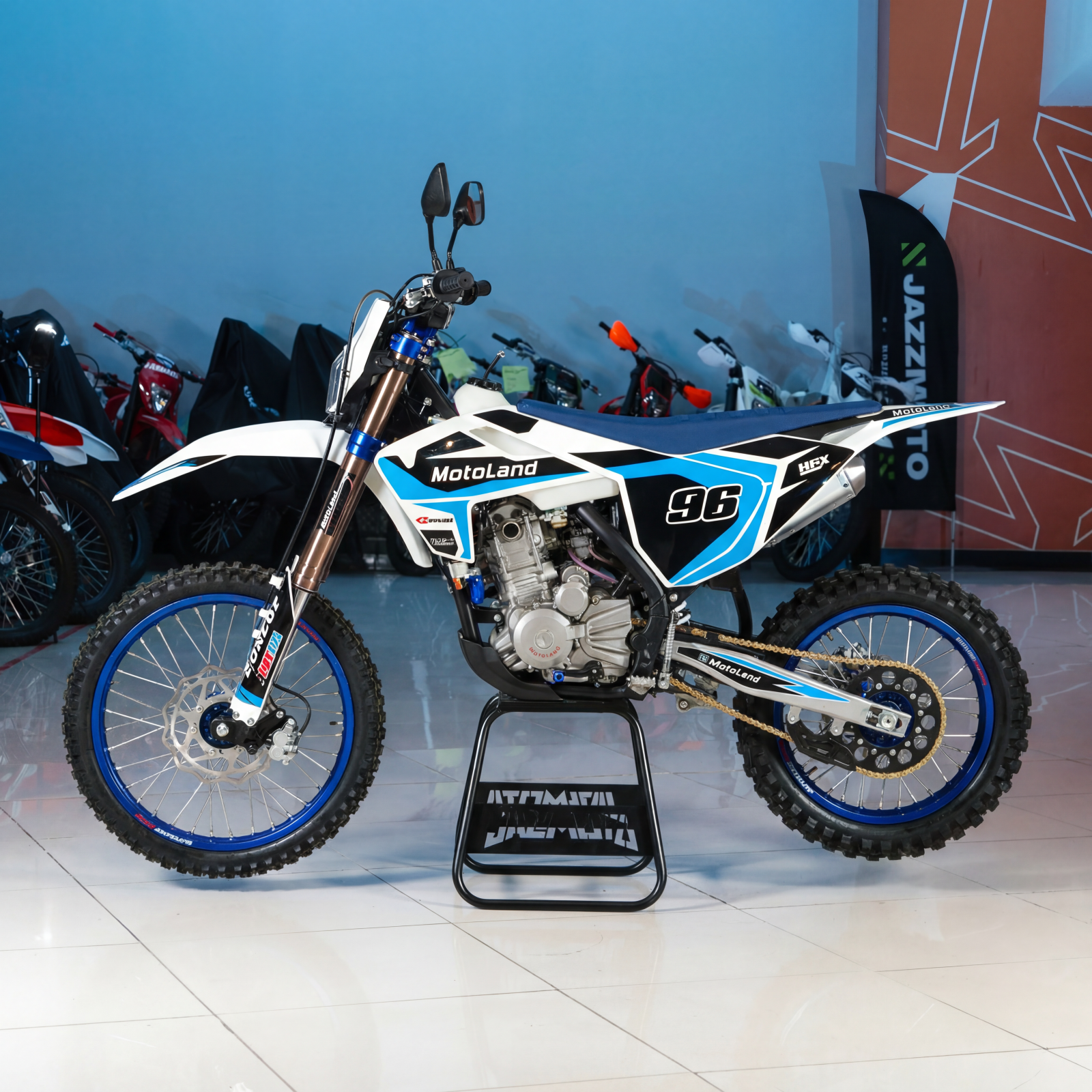 Мотоцикл кроссовый Motoland XT300 ST (174MM 3) синий - фото 1