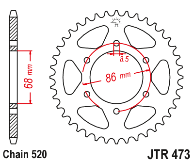 Звезда ведомая JTR473 37 - фото 1