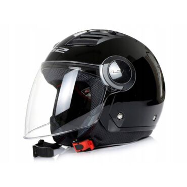 Шлем дорожный LS2 OF562 AIRFLOW SOLID BLACK GLOSS (S, Взрослая  Дорожная) - миниатюра 1