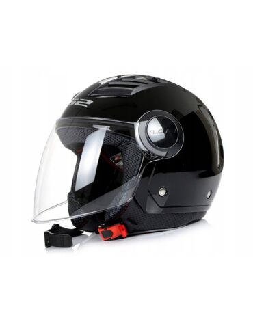 Шлем дорожный LS2 OF562 AIRFLOW SOLID BLACK GLOSS (S, Взрослая  Дорожная)