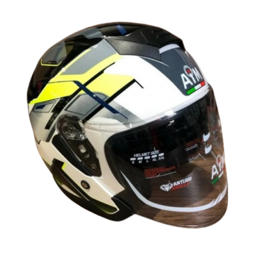 AiM Шлем JK526 Yellow Grey White - миниатюра 1