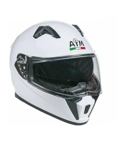 Шлем (интеграл) AiM JK320 белый глянцевый, XL