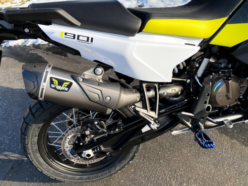 Wings Titanium Mufflers прямоточный титановый выхлоп (silver) HQV 901 NORDEN 22 24 ( 790 890 ADV R 19 24 ) - фото 5