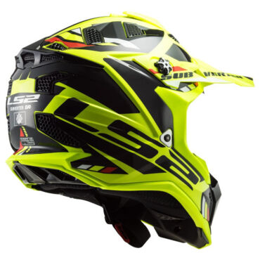 LS2 Мотошлем MX700 Subverter Evo Stomp Желто черный - миниатюра 1