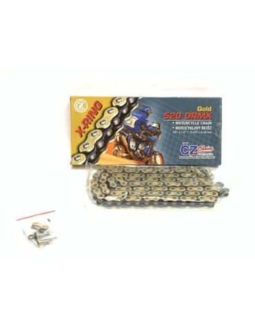 Цепь сальниковая CZ 520ORMX (золотая X Ring) 120 звеньев