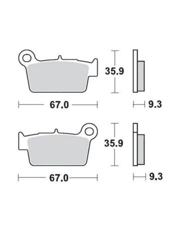 Тормозные колодки задние MMT YZ+F 03-.. KXF 04-.. RMZ 04-.. Nitro (890cm44)