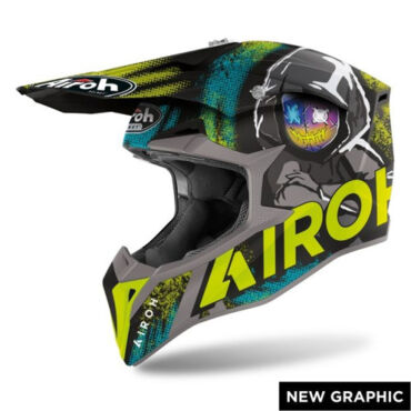 Кроссовый шлем Airoh Wraap Alien Yellow Matt M - миниатюра 1