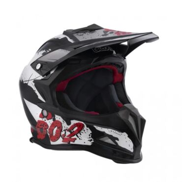 Beon Шлем B 602 Black White Red - миниатюра 3