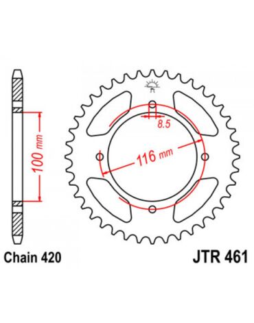 Звезда ведомая KX80 85 51 JT