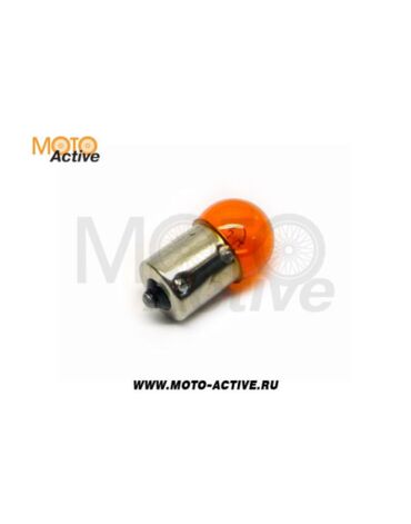 Лампа 12v 10w для указателей поворота желтая G18 BA15S