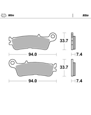 Колодки тормозные передние (Nitro) Yamaha YZ125 250 22- / YZ250F 21- / YZ450F 20- / WR450F 21-