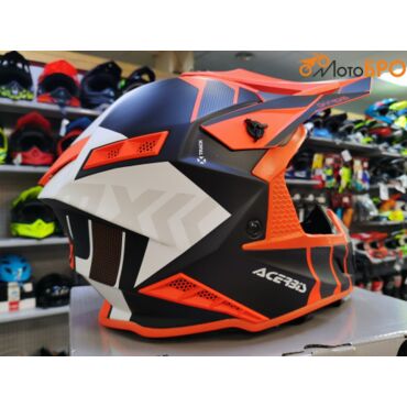 Шлем кроссовый Acerbis X TRACK 22 06 Orange Fluo Black - миниатюра 1