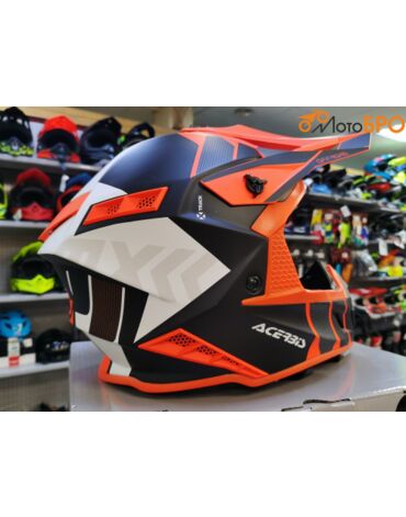 Шлем кроссовый Acerbis X TRACK 22 06 Orange Fluo Black