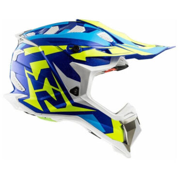 LS2 Мотошлем MX700 Subverter Evo Nible Бело Сине Желтый - миниатюра 2