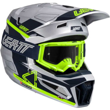 Шлем кроссовый Leatt Moto 3.5 V25 steel с очками - миниатюра 2