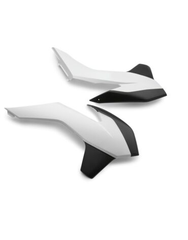 7770805400028 - Боковины радиатора KTM SX SXF (2013 2015), EXC EXC F (2014 2016), Белый черный