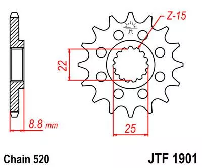 Звезда ведущая JTF1901 - фото 1