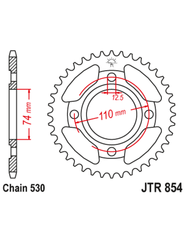 Звезда ведомая JTR854 38