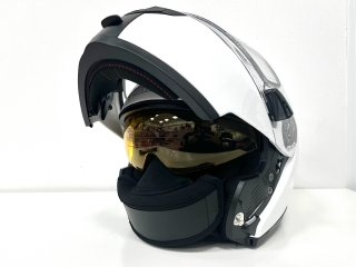 Шлем модуляр RSX Spark (HS 159) Winter, белый, очки желтые - миниатюра 2