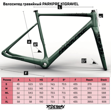 Велосипед гравийный PARKPRE K1GRAVEL AXS LUNAR BLUE/CANGIANTE - миниатюра 2
