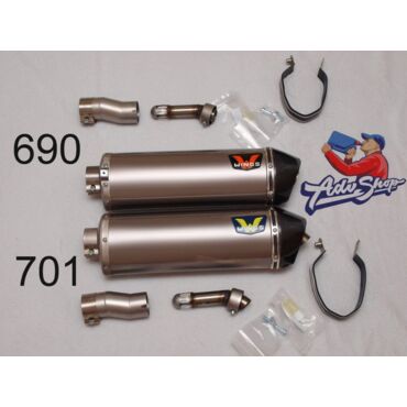 Wings Titanium Mufflers прямоточный титановый выхлоп (silver) 701 ( 16 20 ) - миниатюра 2