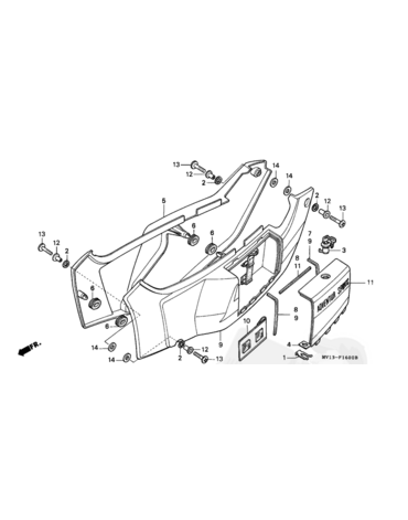 HONDA втулка крепления боковой крышки  XRV750 90 92 ( 84702KV0670 )