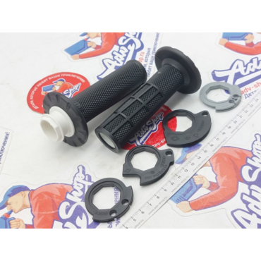 KTM / HQV / GAS грипсы черные / открытый торец SX SXF EXC TPI EXCF TE FE FX 17 23 ( 79002121200 / 79002121100 ) - миниатюра 1
